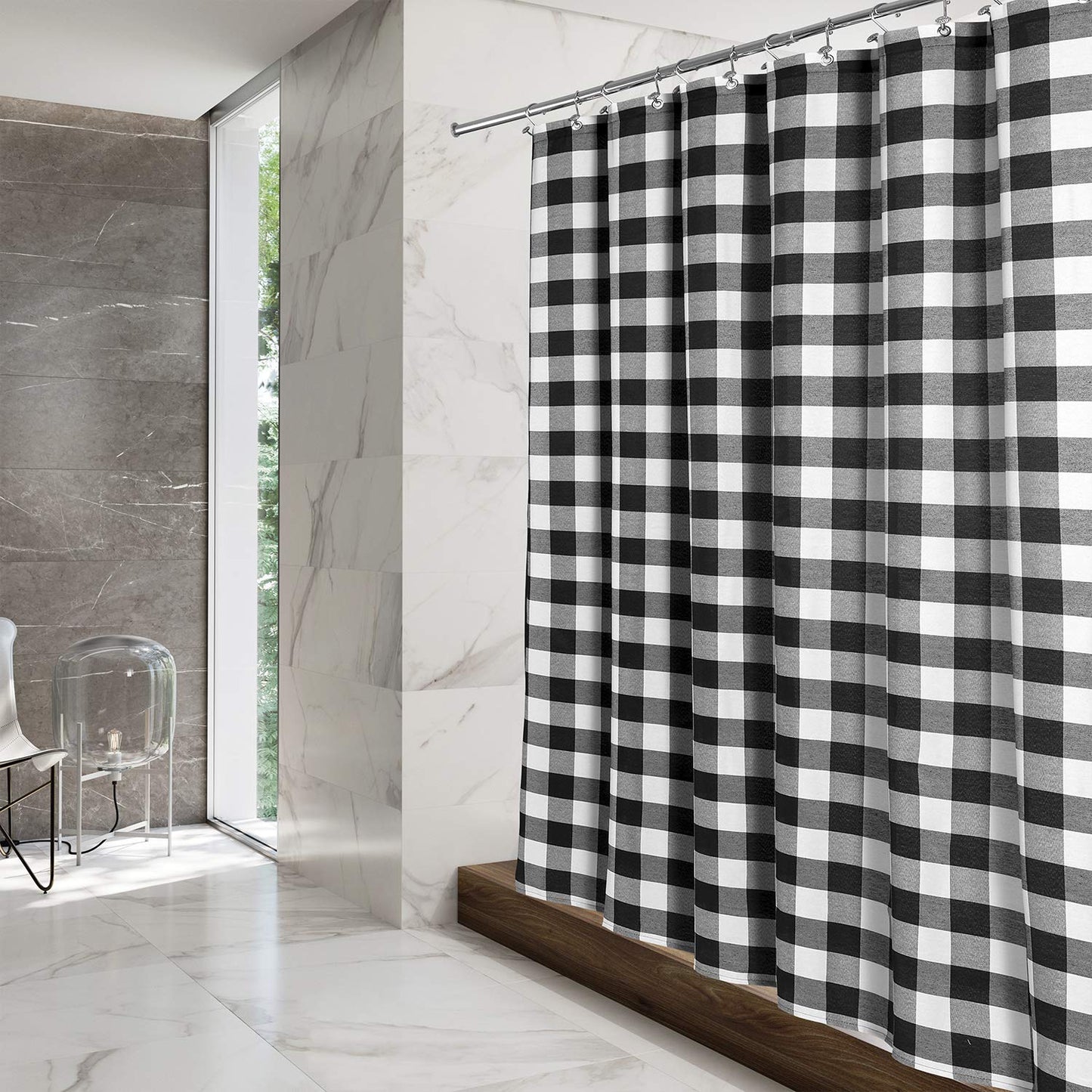 Barossa Design Buffalo Check Shower Curtain