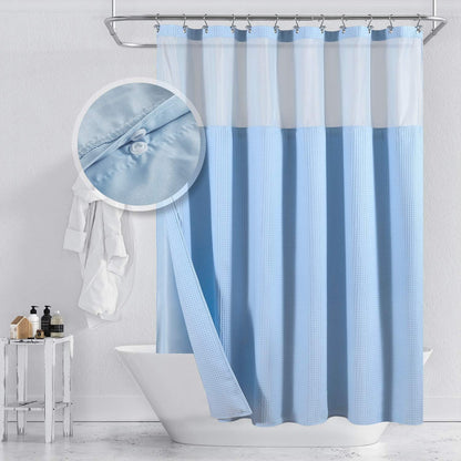 Barossa Design Hotel Style Cotton Shower Curtain Waffle Weave –  BarossaDesign
